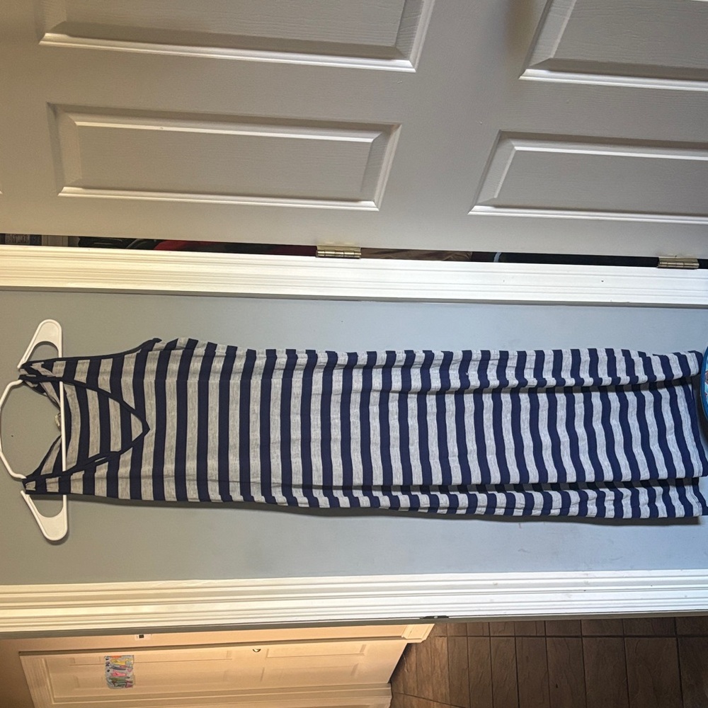 Striped Sleeveless Maxi Dress